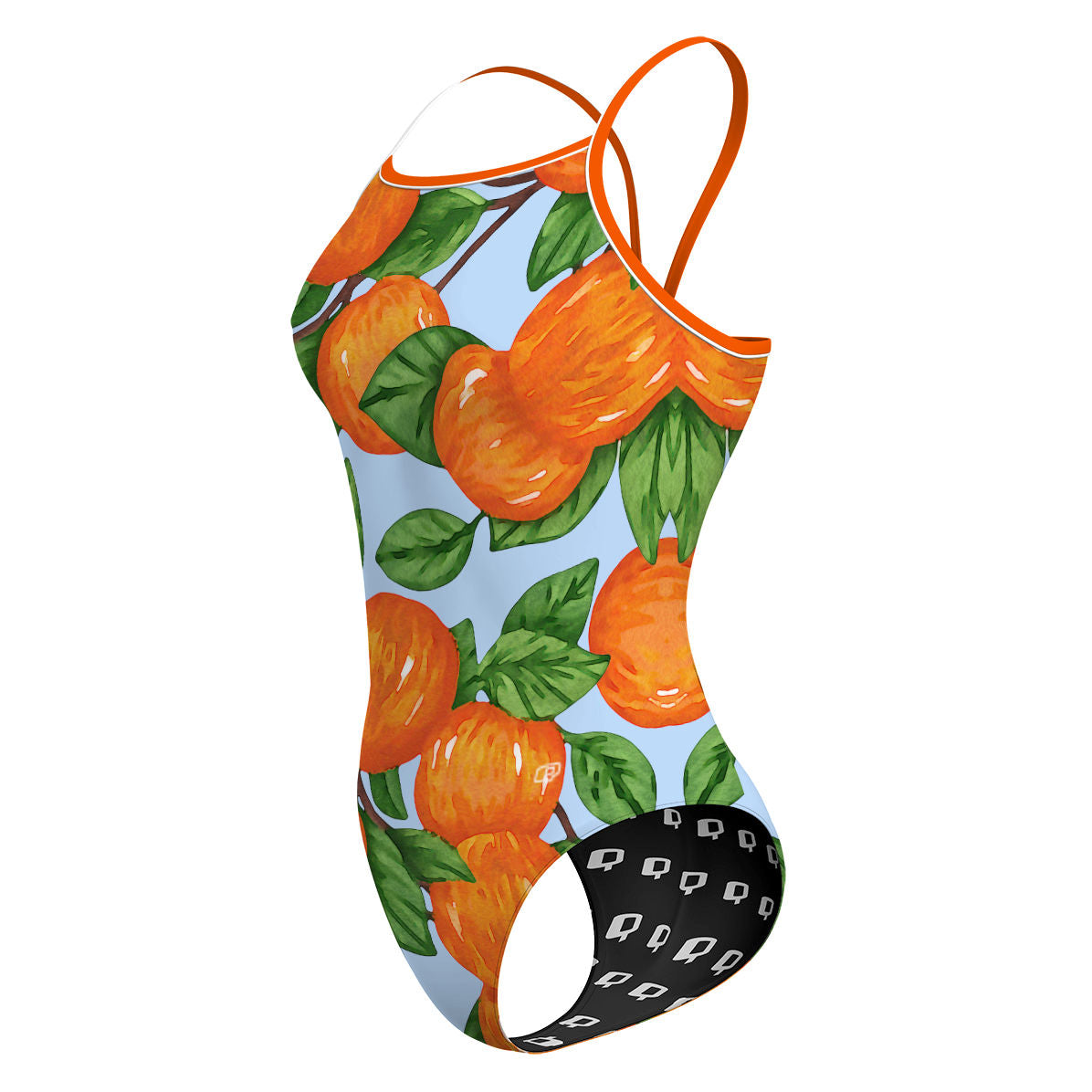Swimming With Oranges - Sunback Tank Swimsuit