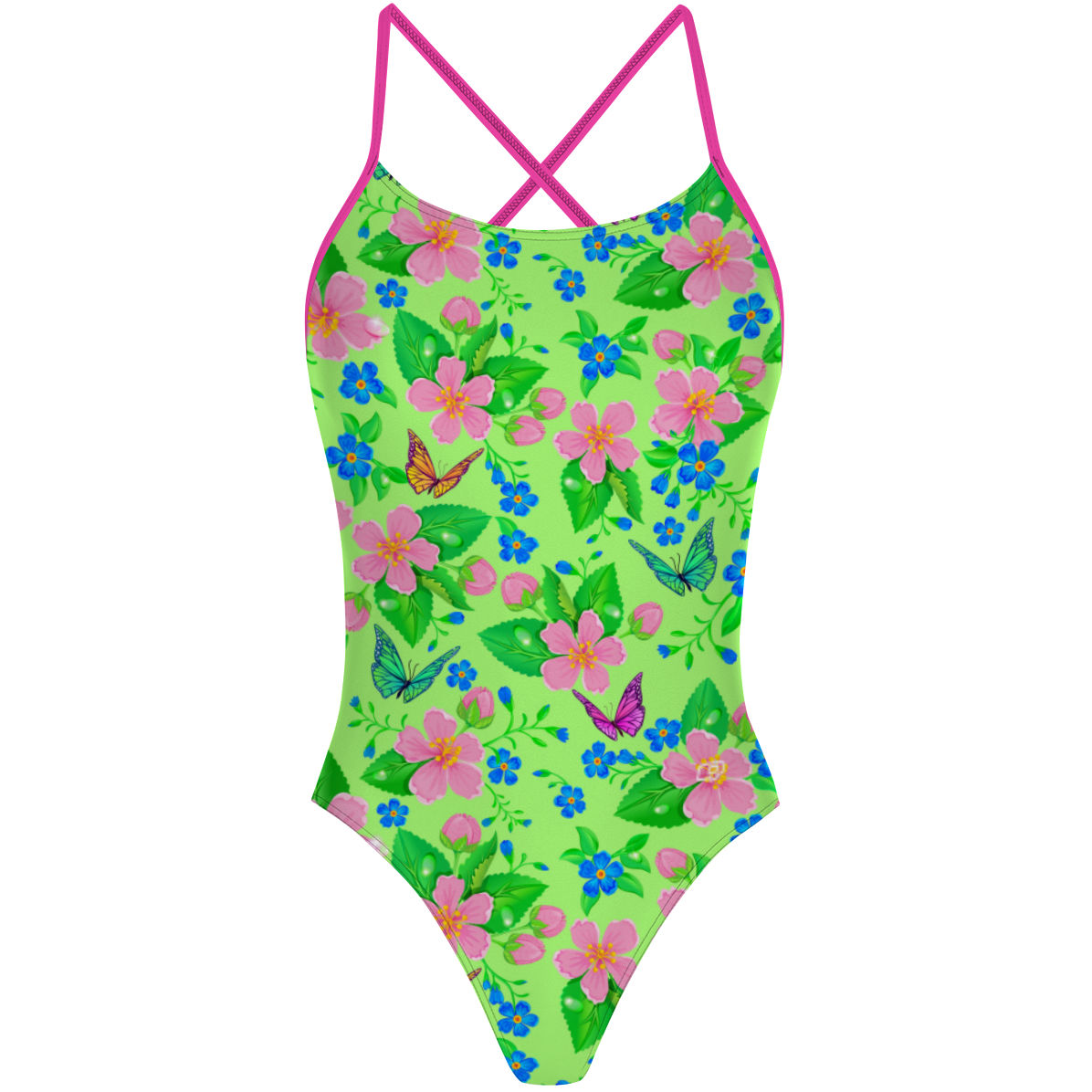 Spring Green X Back - "X" Back Swimsuit