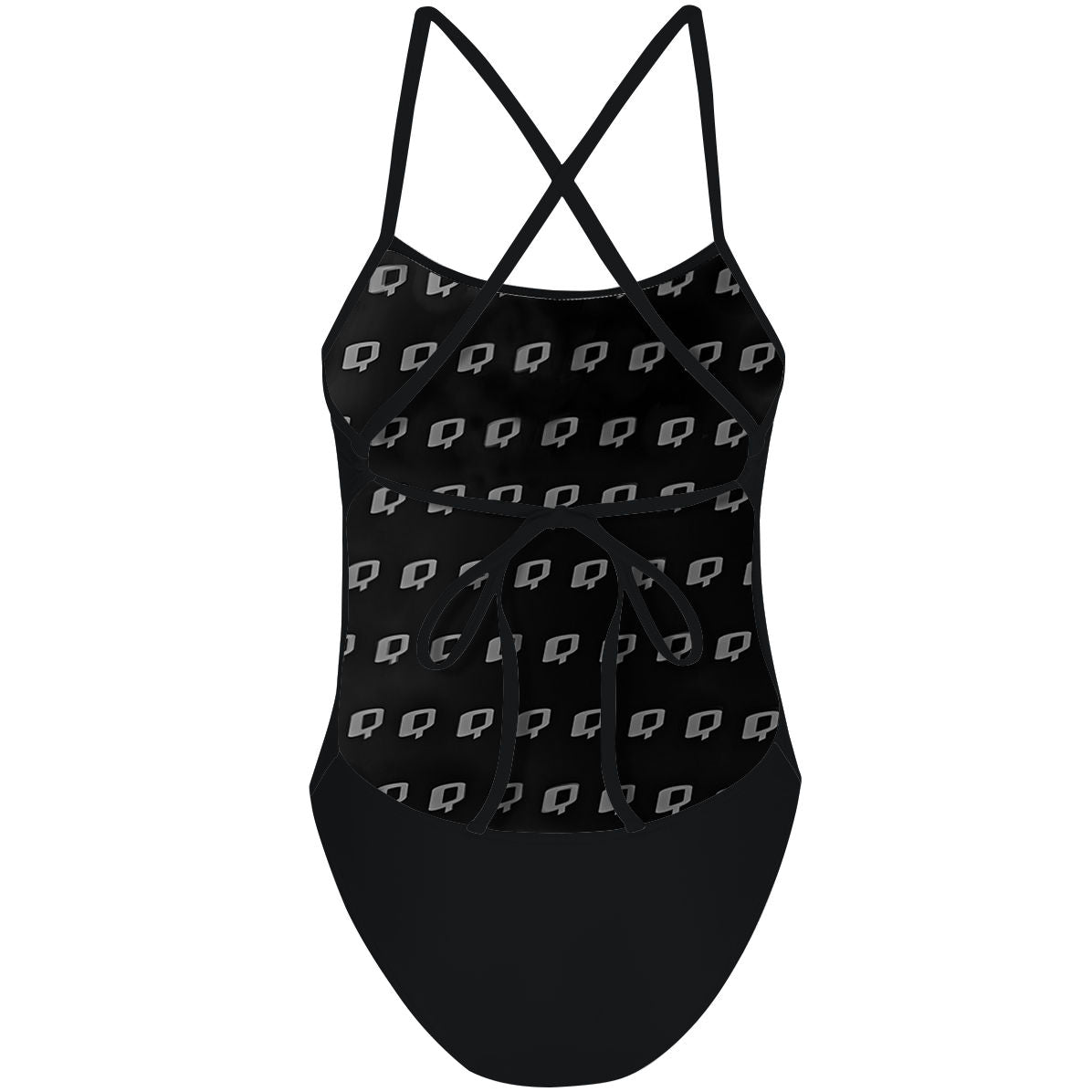 Solid Black - Tieback One Piece Swimsuit