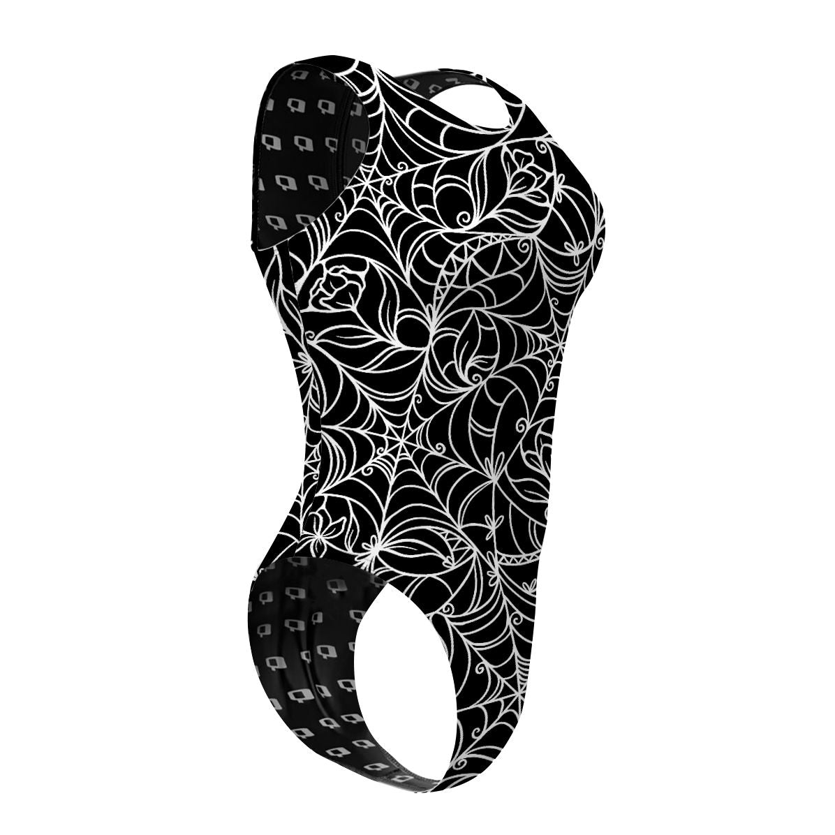 Spiderweb Temptation - Women's Waterpolo Swimsuit Cheeky Cut
