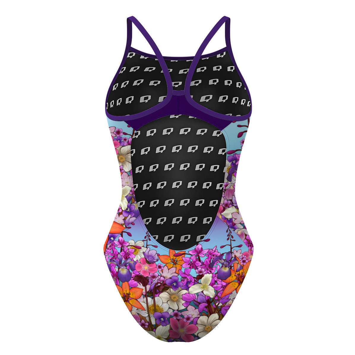 Fleurs des champs 2 skinny - Skinny Strap Swimsuit
