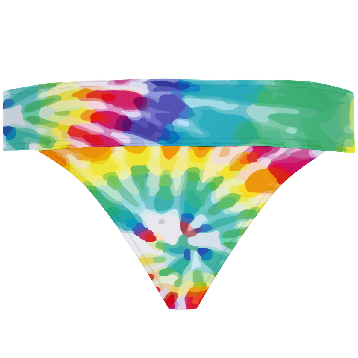Tie Dye Colors Demi Cheeky Cut Bikini Bottom