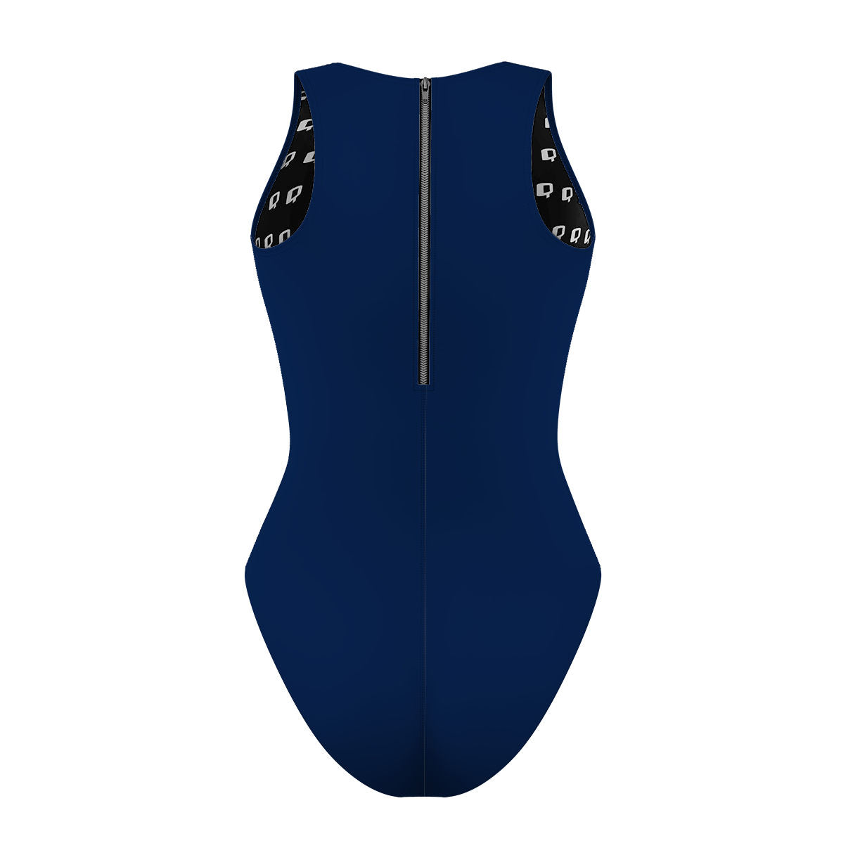 Solid Navy Women Waterpolo Swimsuit Classic Cut