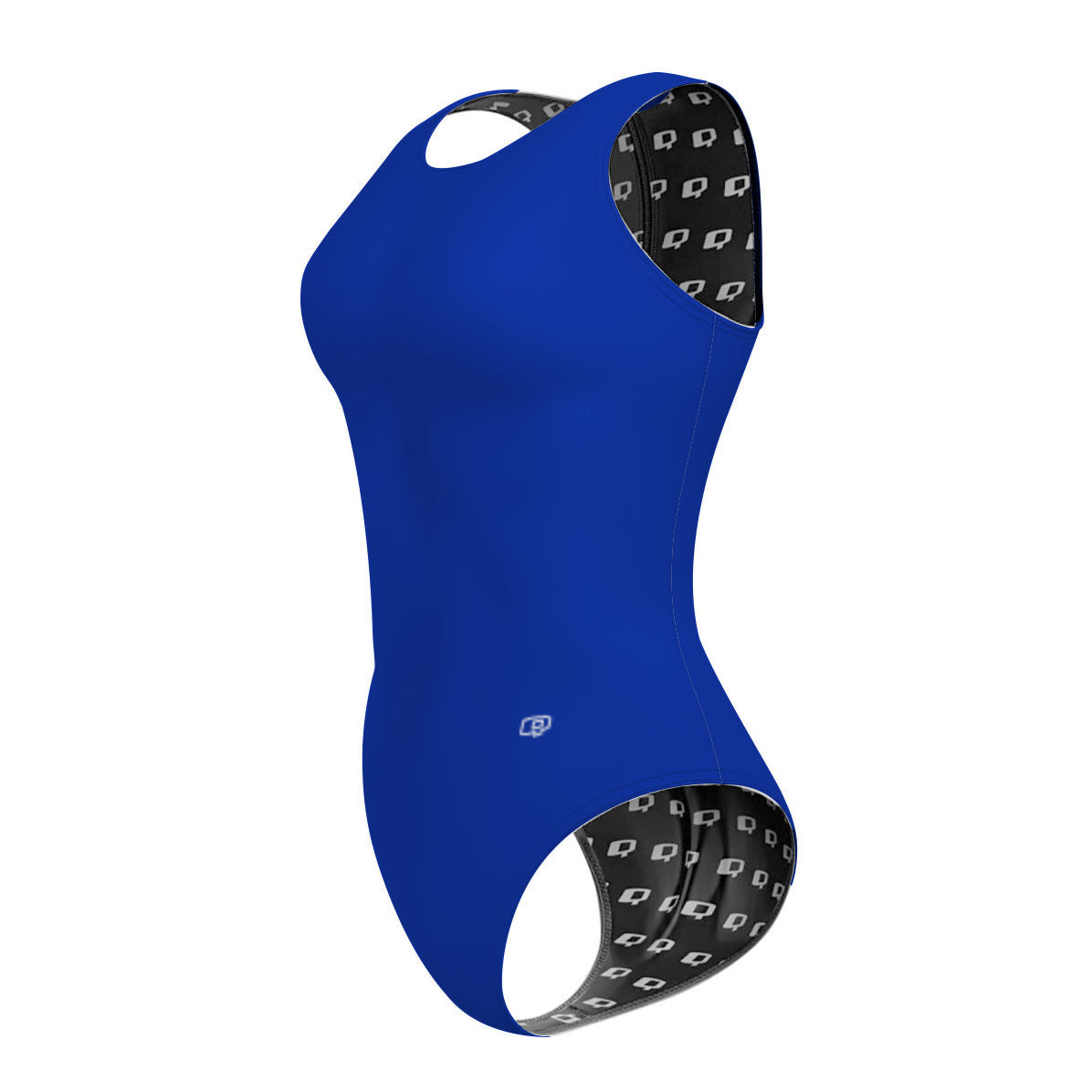 Solid Royal Women Waterpolo Swimsuit Classic Cut
