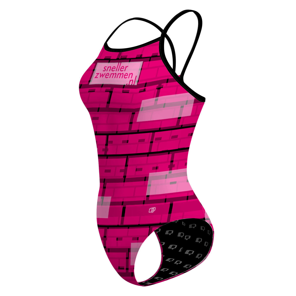 hot pink straps - Skinny Strap Swimsuit