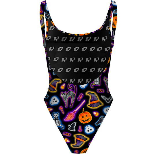 Halloween Trick or Treat - High Hip One Piece Swimsuit