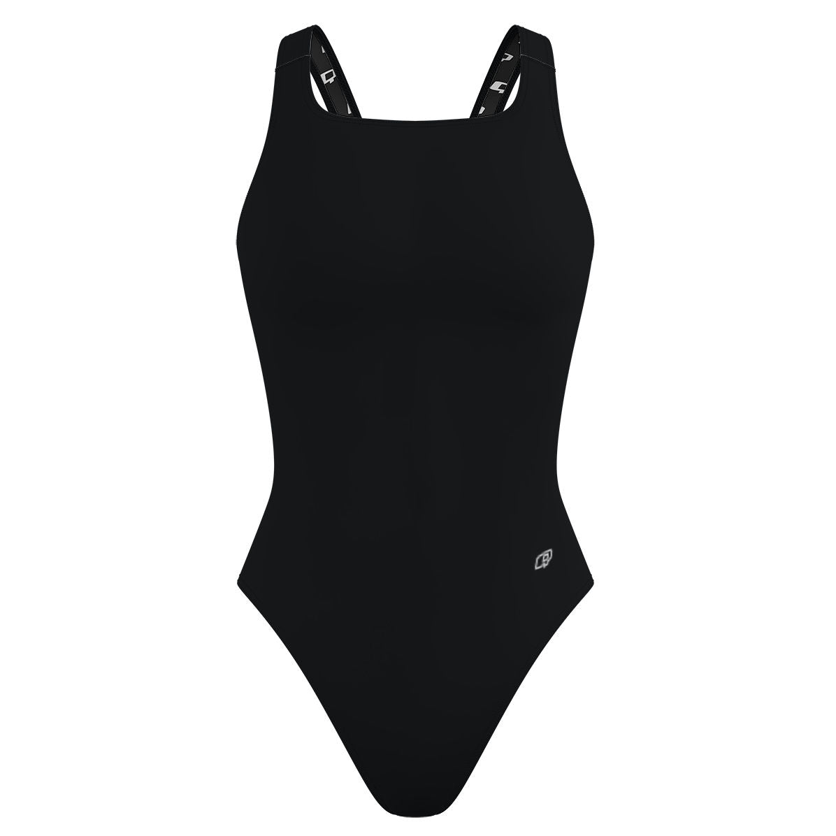 Solid Black - Classic Strap Swimsuit