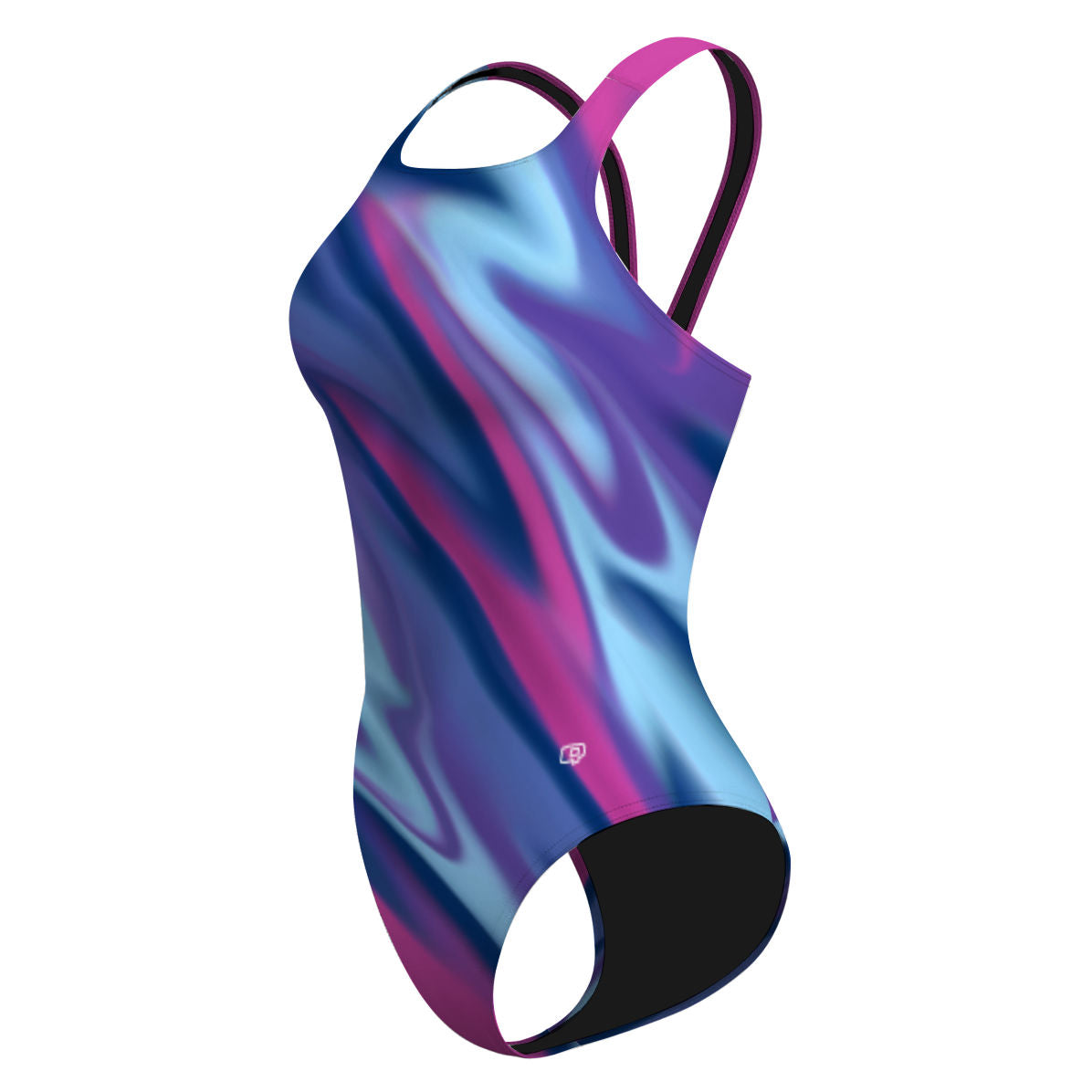 Amorphous Blur Classic Strap Swimsuit, view 4