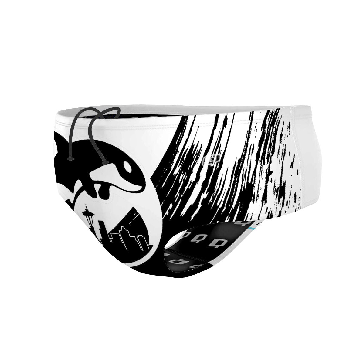 ORCA splash white - Classic Brief Swimsuit
