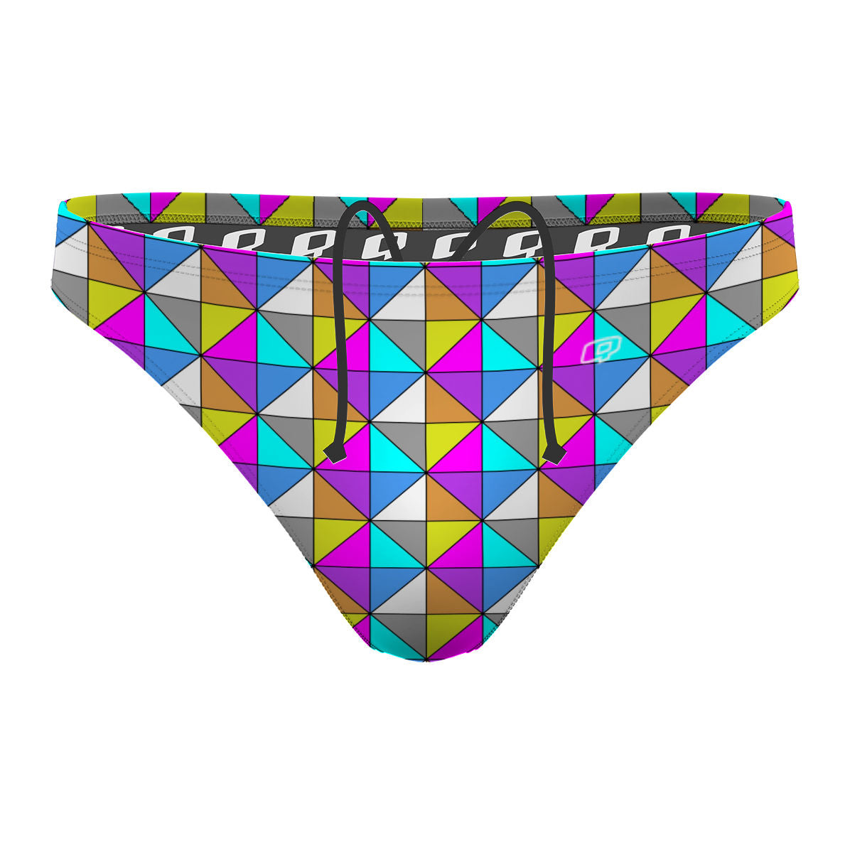 Geometric Pattern - Waterpolo Brief Swimsuit