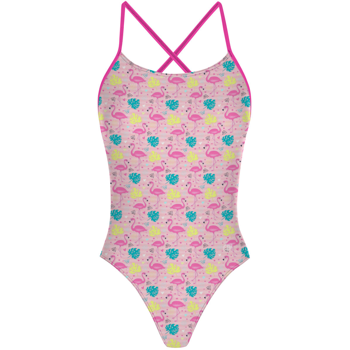 Pink Flamingo X Back - "X" Back Swimsuit