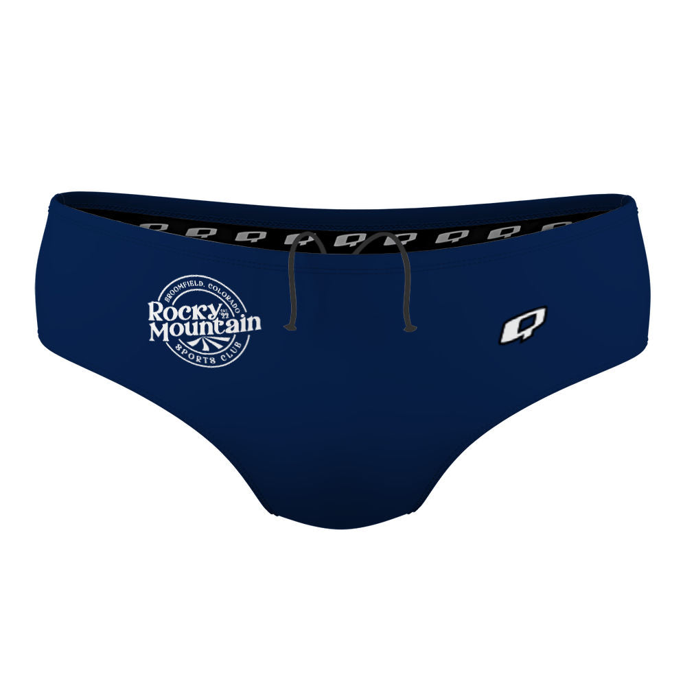 RMSC Mens Navy - Solid Classic Brief Swimsuit - PERSONALIZED