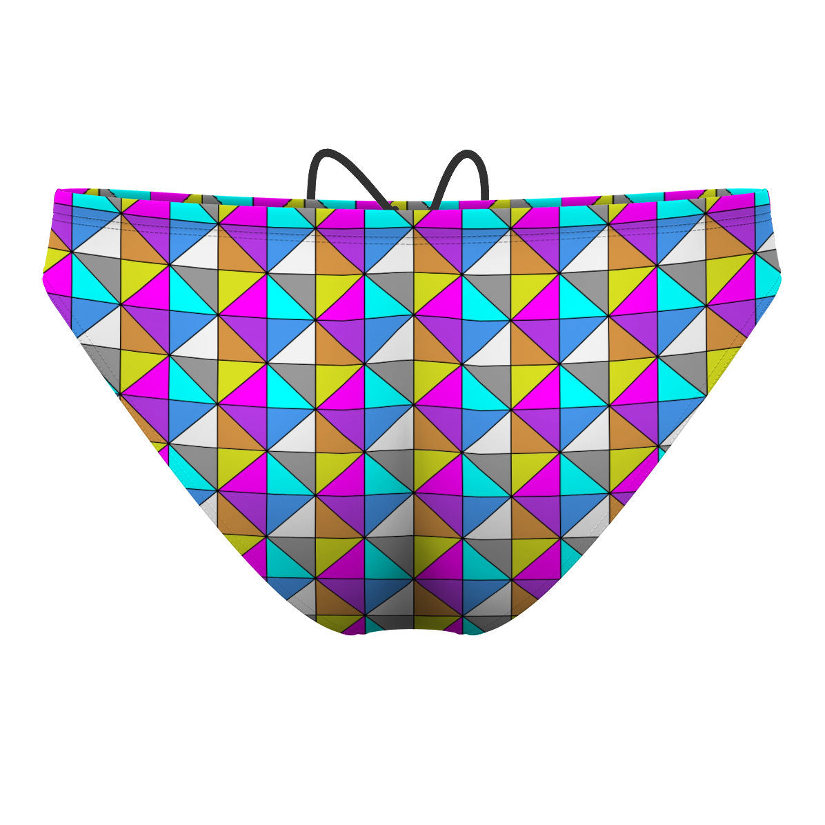 Geometric Pattern - Waterpolo Brief Swimsuit