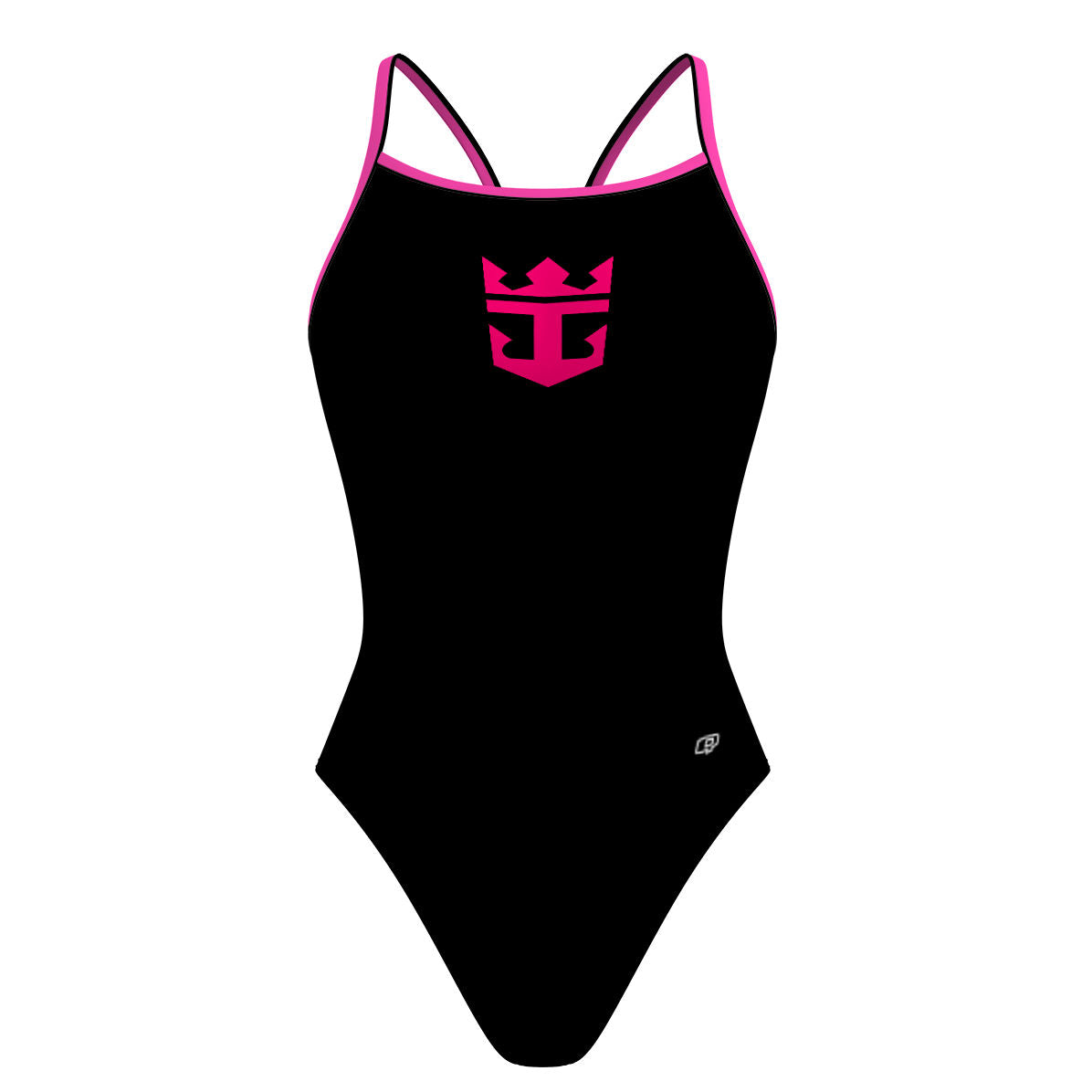 Rccl Black Comp suit. - Skinny Strap Swimsuit