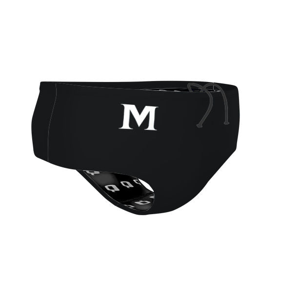 Simple McCallie Black - Solid Classic Brief Swimsuit - PERSONALIZED