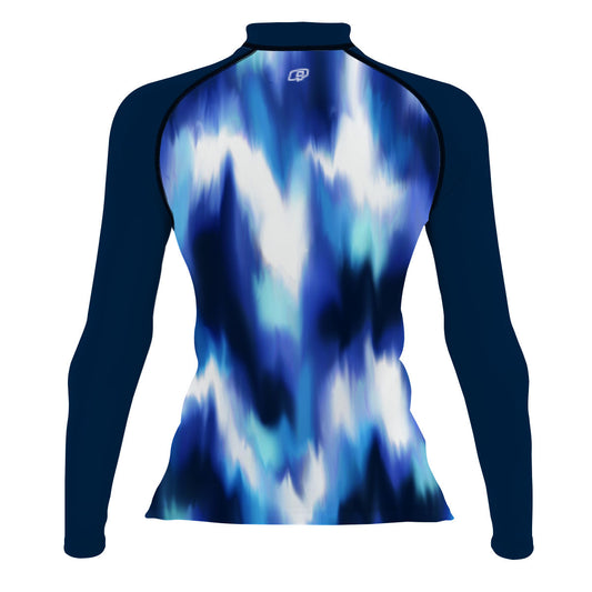 Marbled Movement Women's Surf UPF50+ Long Sleeve Rash Guard, view 2