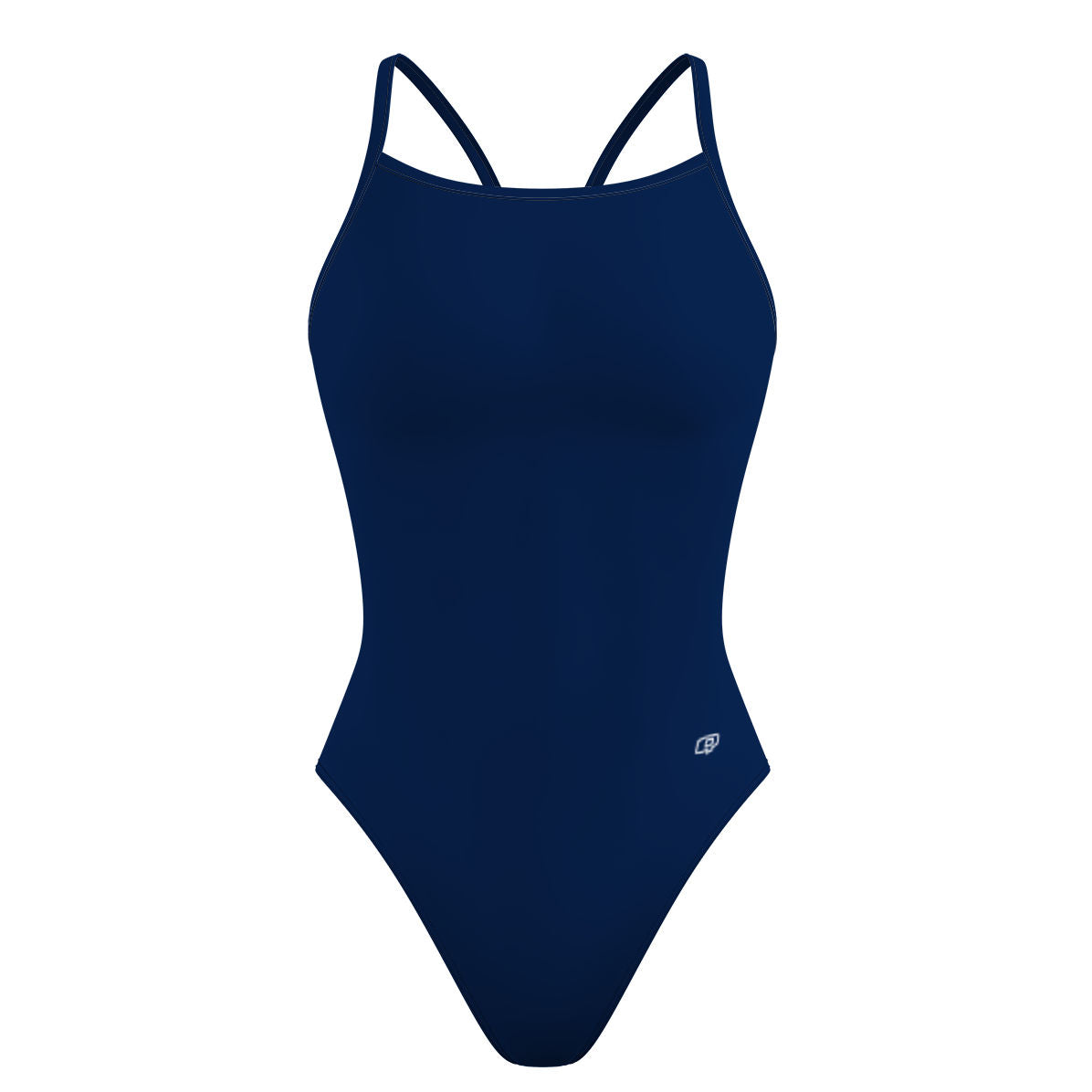 Solid Navy - Skinny Strap Swimsuit