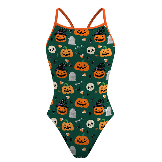 Pumpkin garden - Skinny Strap Swimsuit