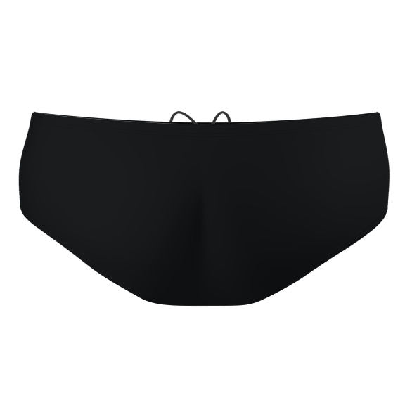 Simple McCallie Black - Solid Classic Brief Swimsuit - PERSONALIZED