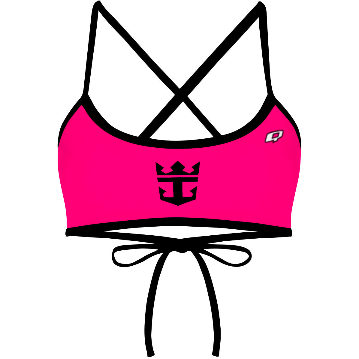 RCCL hot pink - Ciara Tieback Bikini Top
