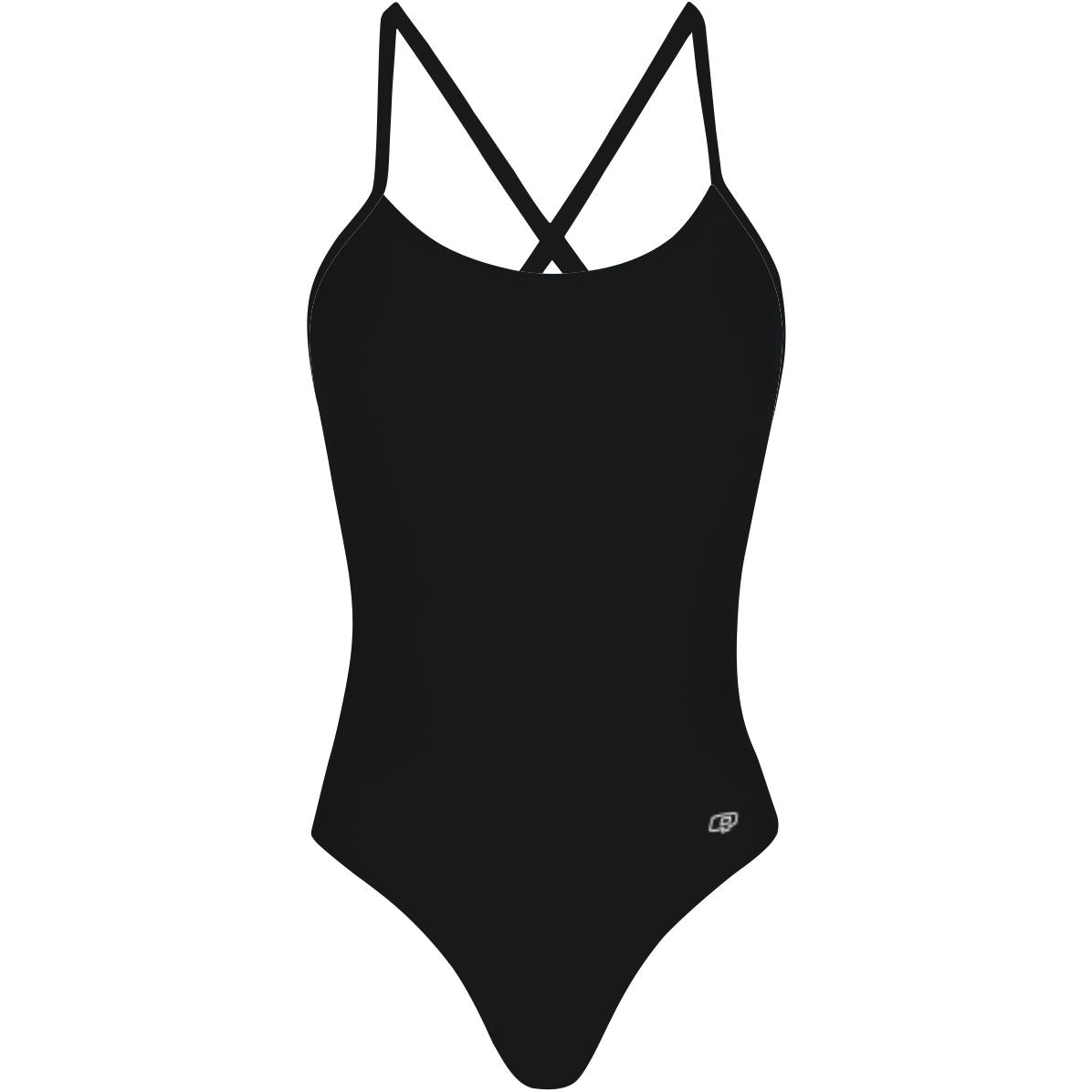 Solid Black - Tieback One Piece Swimsuit