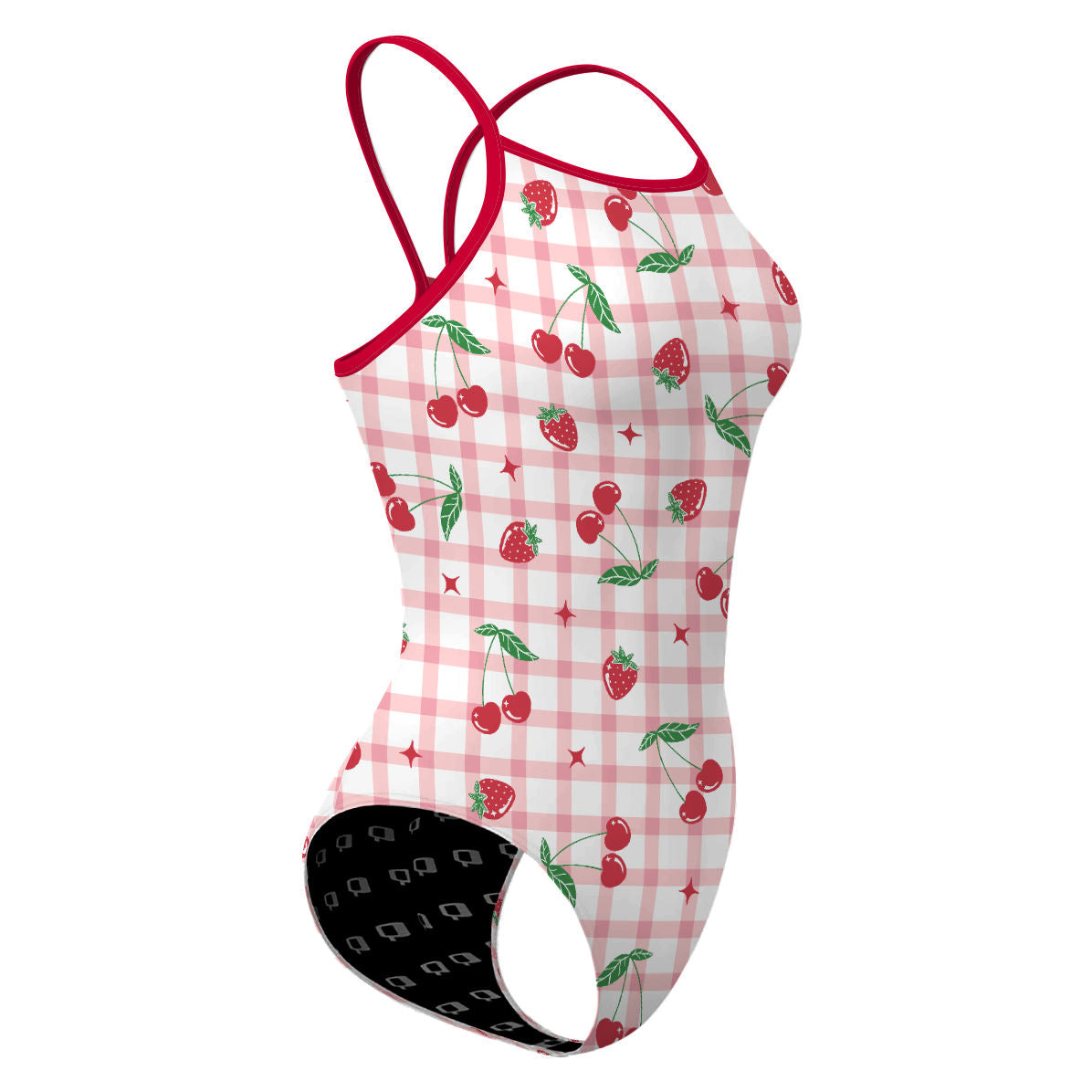 Berry Cherry - Skinny Strap Swimsuit