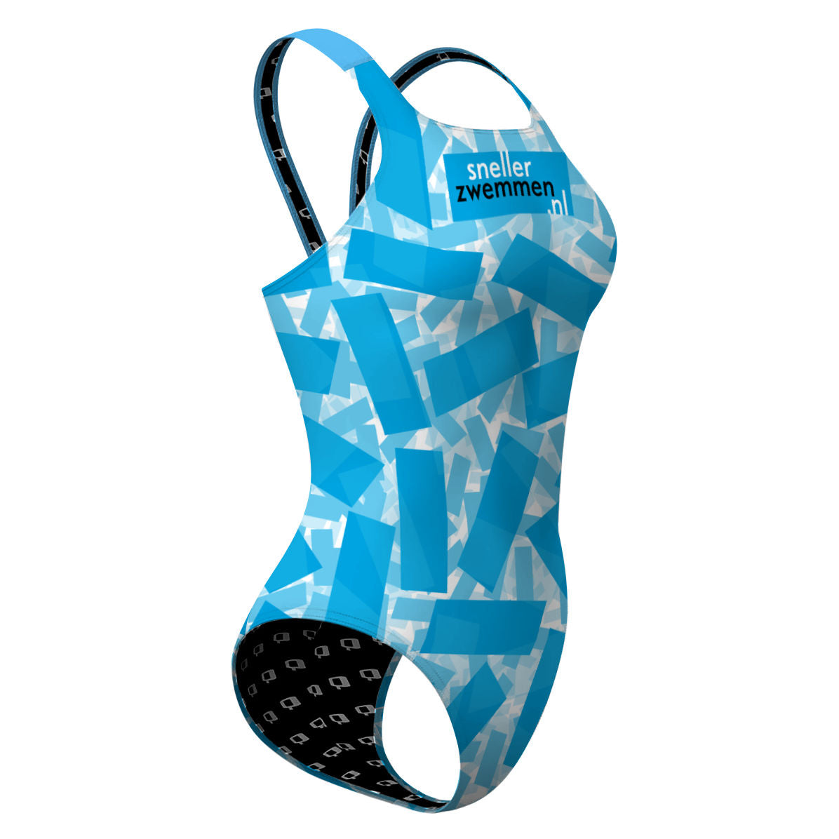 scattered blue voorkant - Classic Strap Swimsuit