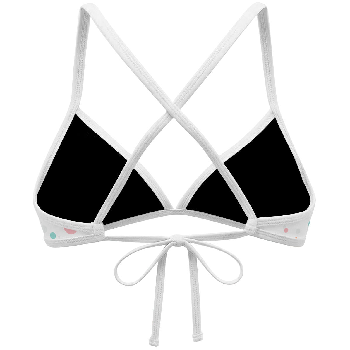 Multicolor Polka Dots - Tieback Bikini Top
