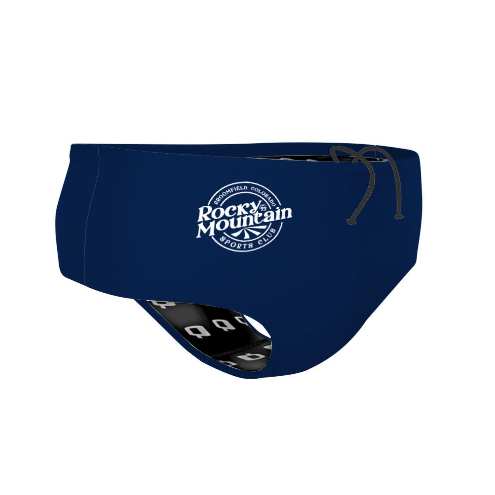 RMSC Mens Navy - Solid Classic Brief Swimsuit - PERSONALIZED