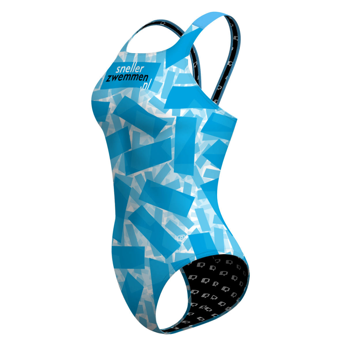 scattered blue voorkant - Classic Strap Swimsuit