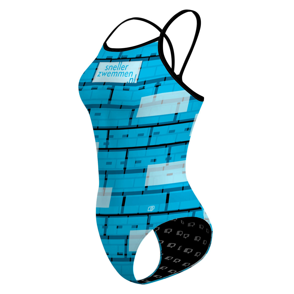 zwembadblauw skinny strap - Skinny Strap Swimsuit