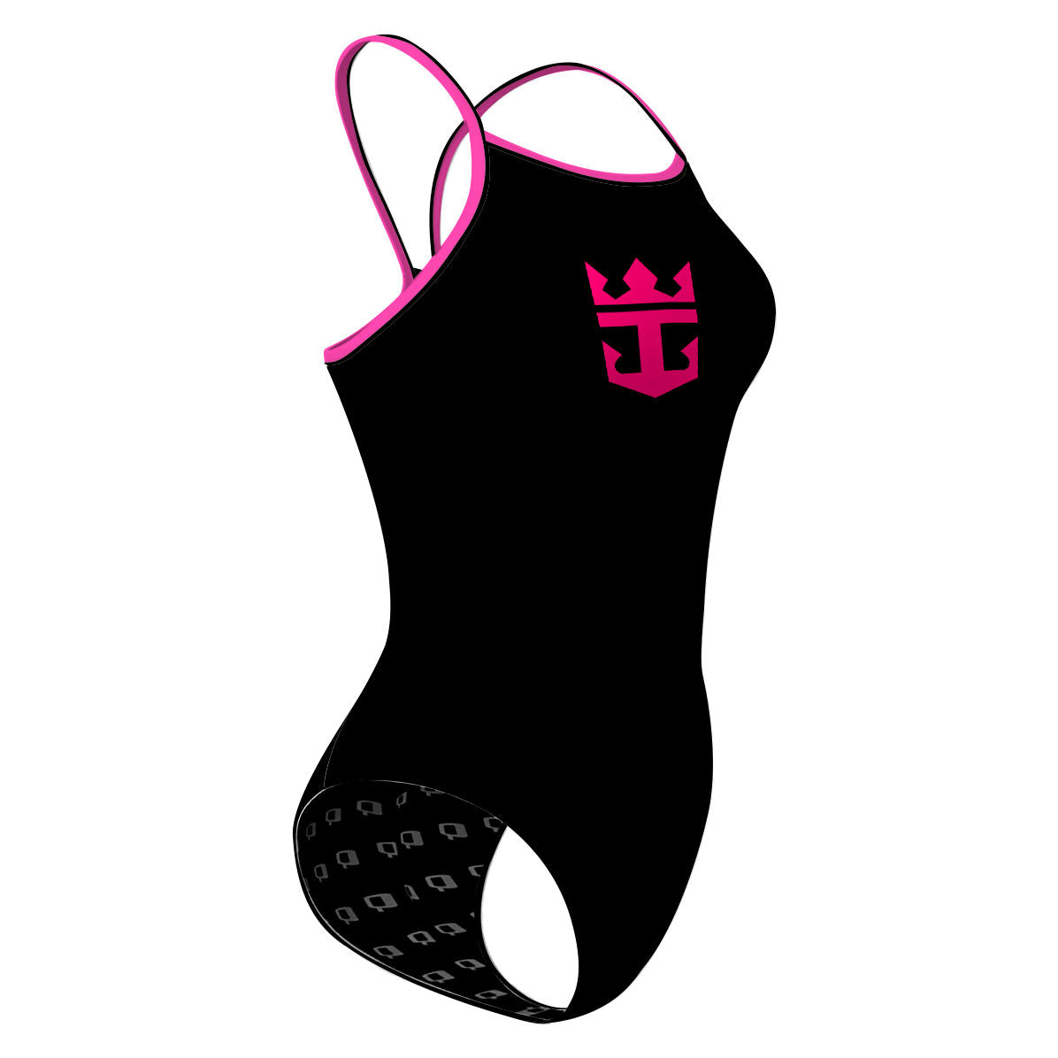 Rccl Black Comp suit. - Skinny Strap Swimsuit