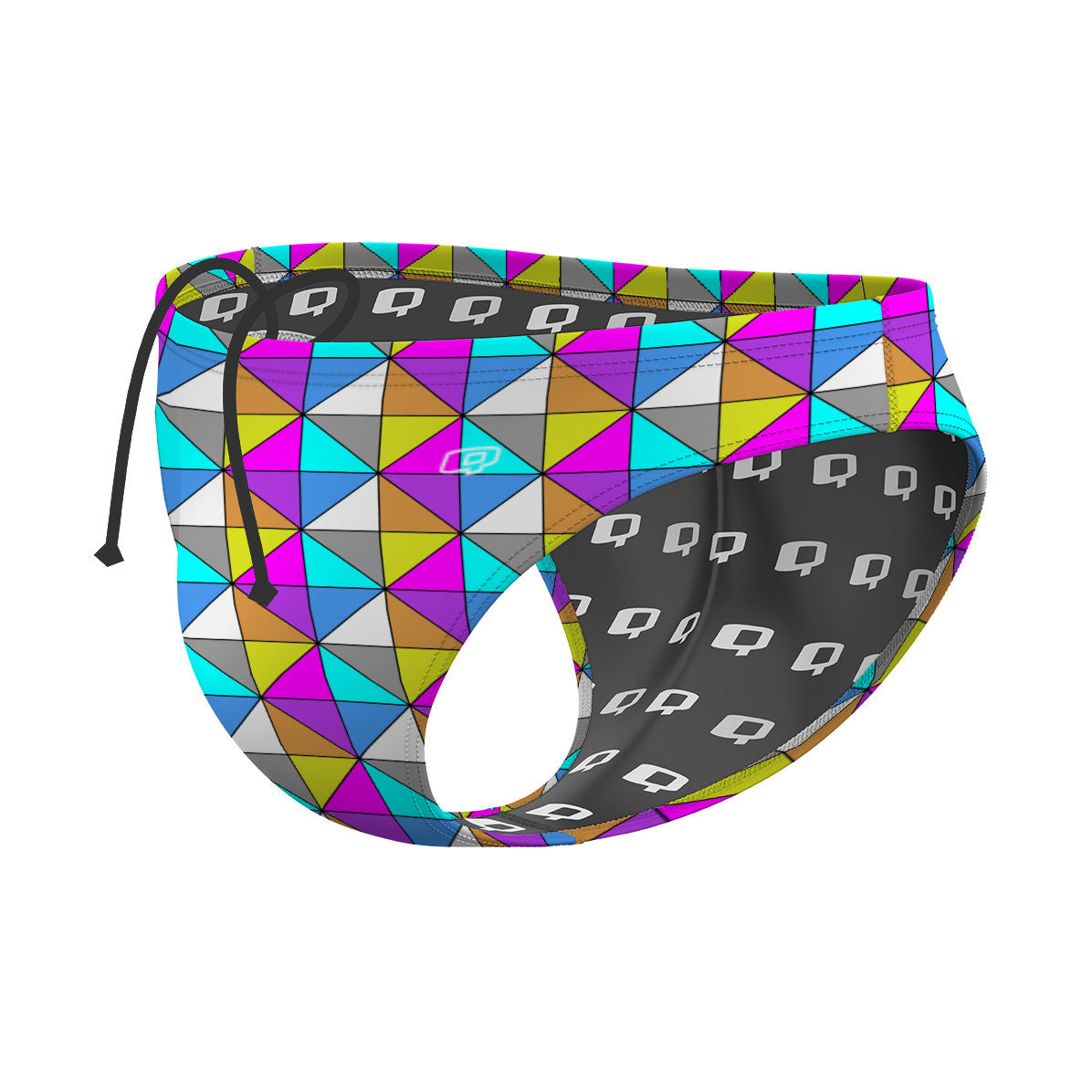 Geometric Pattern - Waterpolo Brief Swimsuit