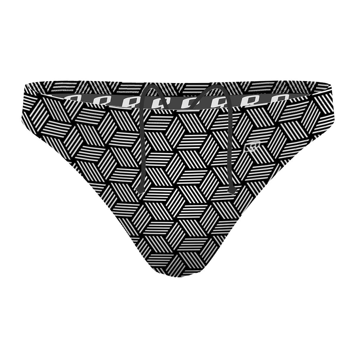 Cube It B&W - Waterpolo Brief Swimsuit