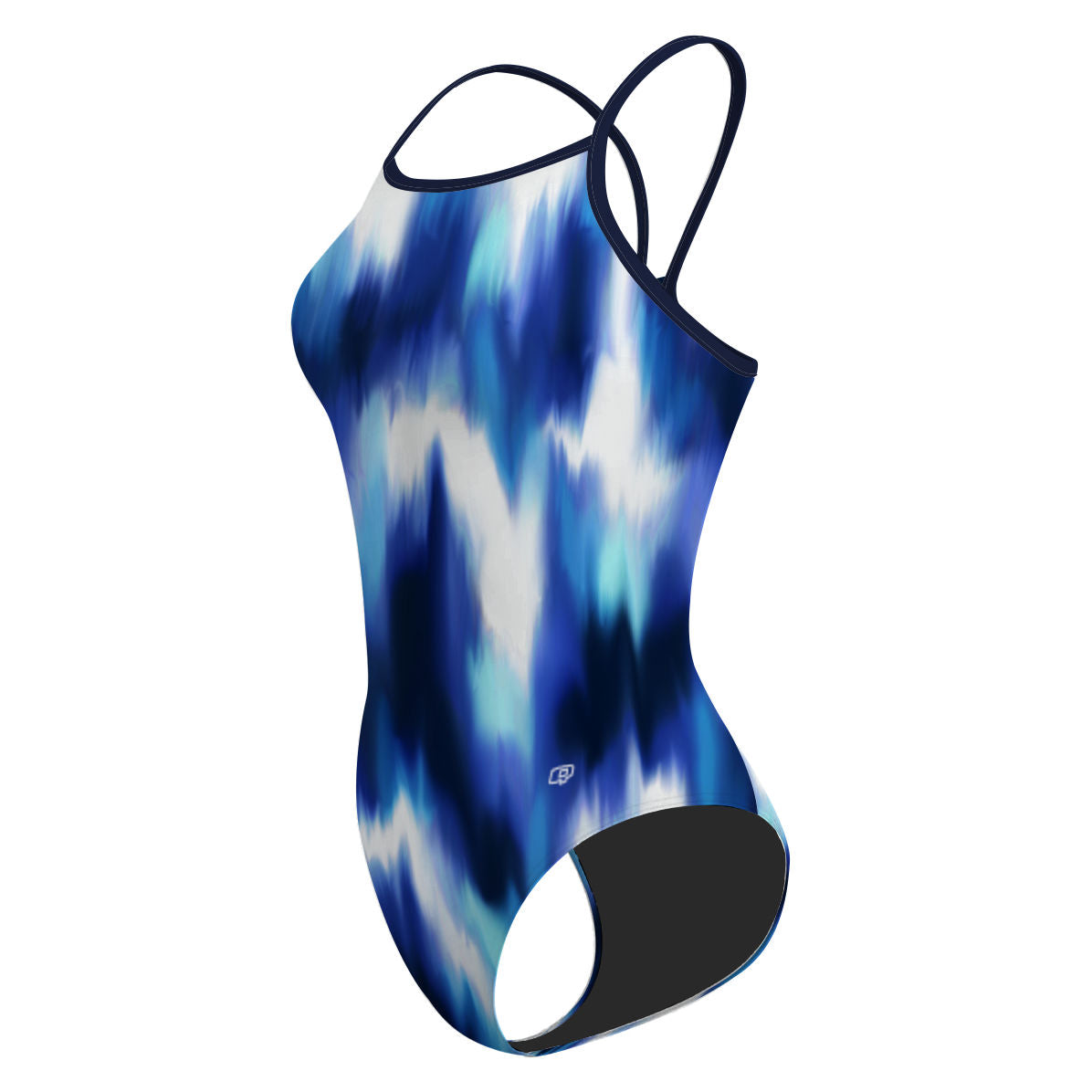 Marbled Movement - Skinny Strap Swimsuit