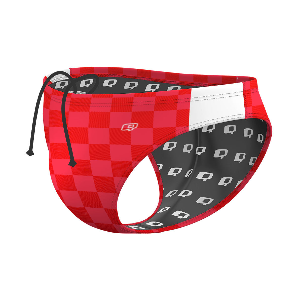Red Check - Waterpolo Brief Swimsuit