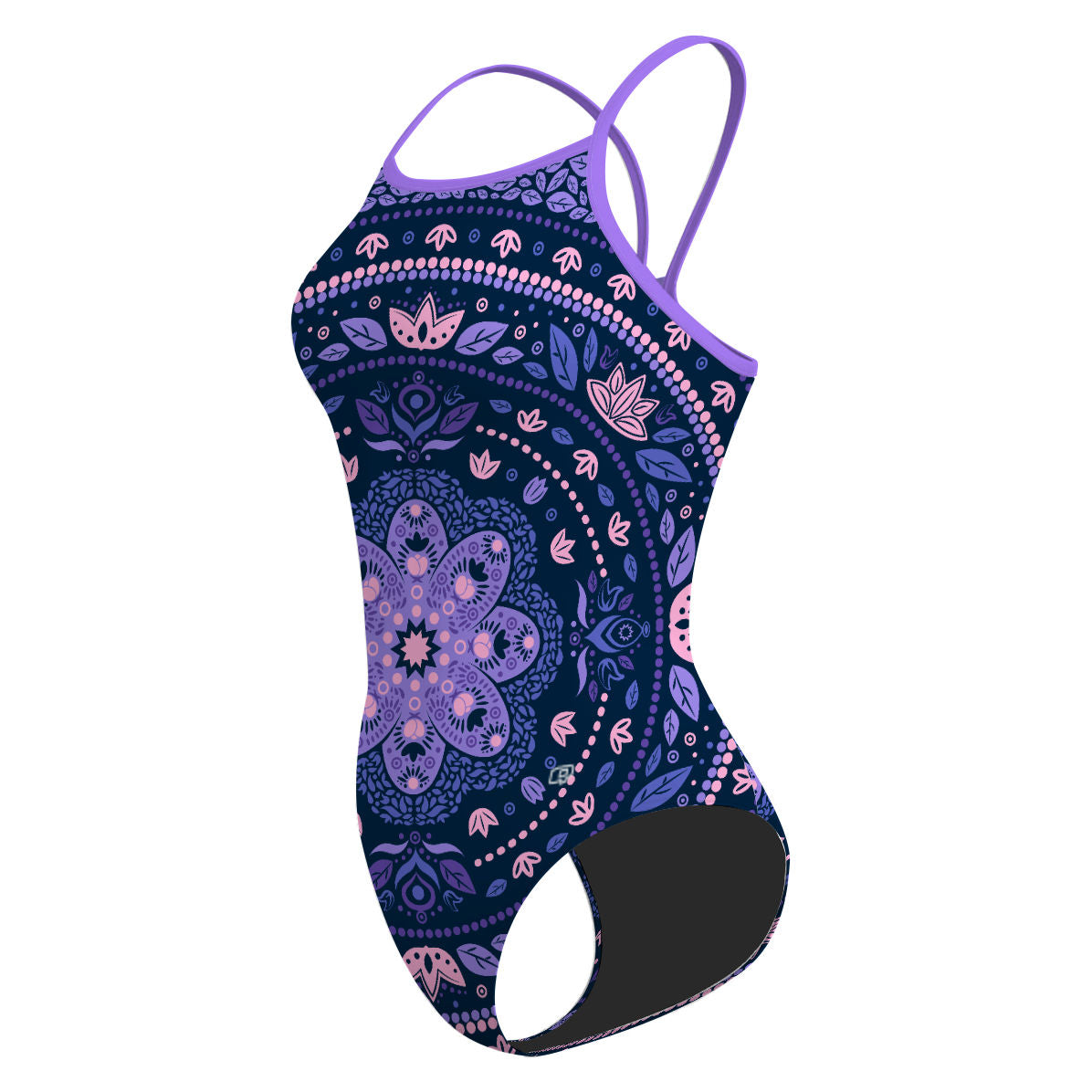Delicated Mandala Skinny Strap Swimsuit, view 4