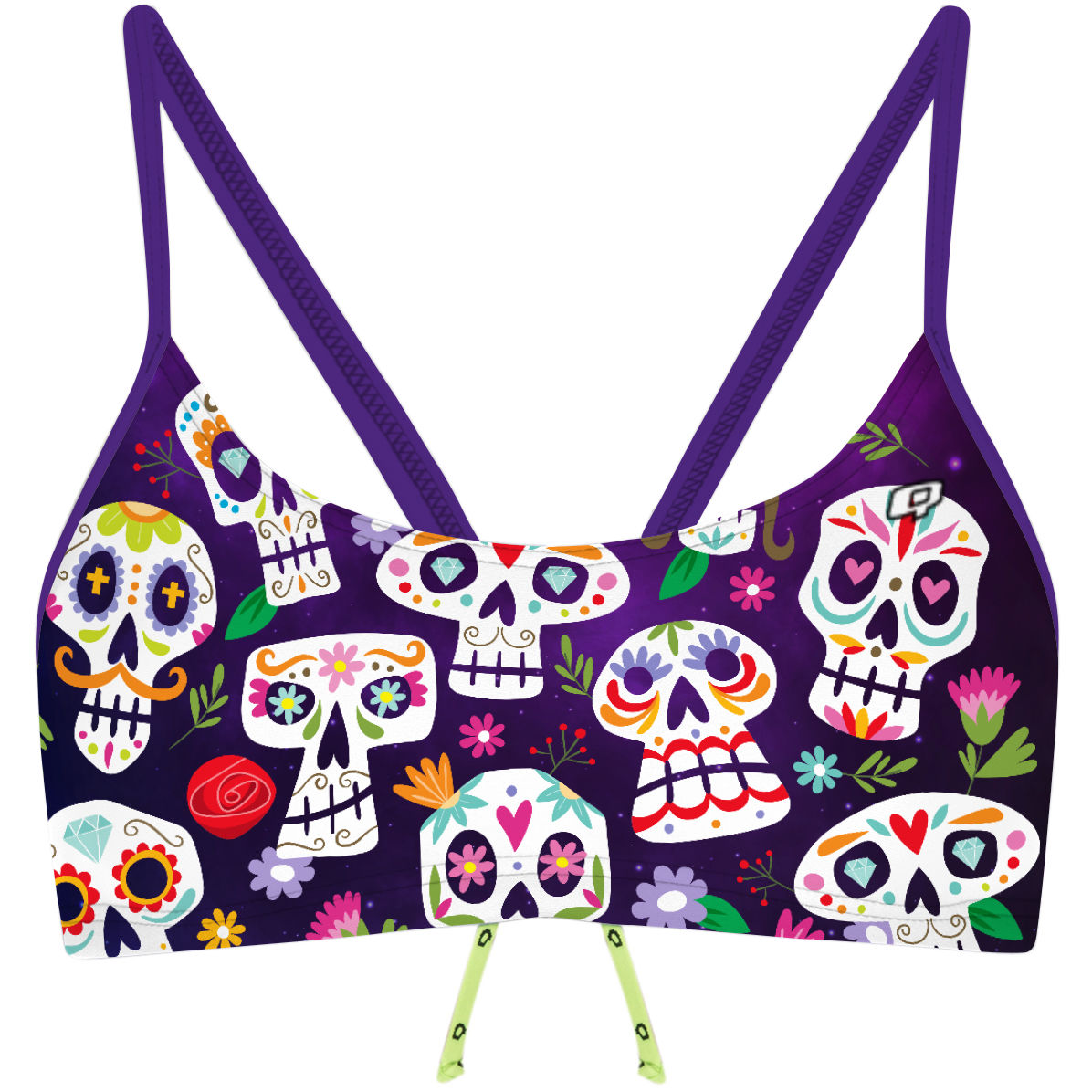Calaveritas - Bandeau Bikini Top