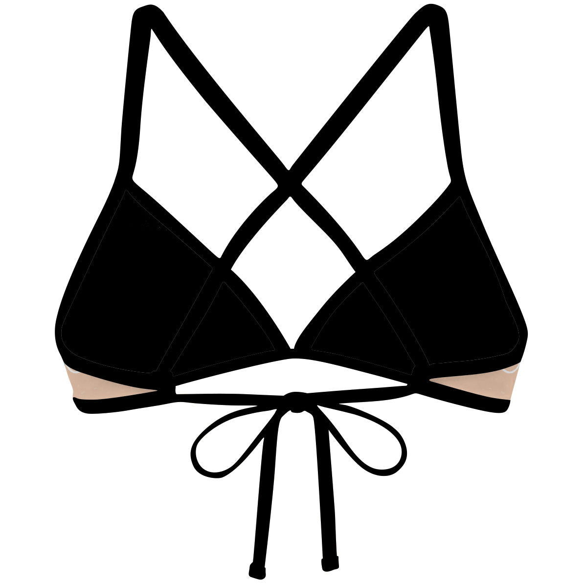 Sunset Stripes - Tieback Bikini Top