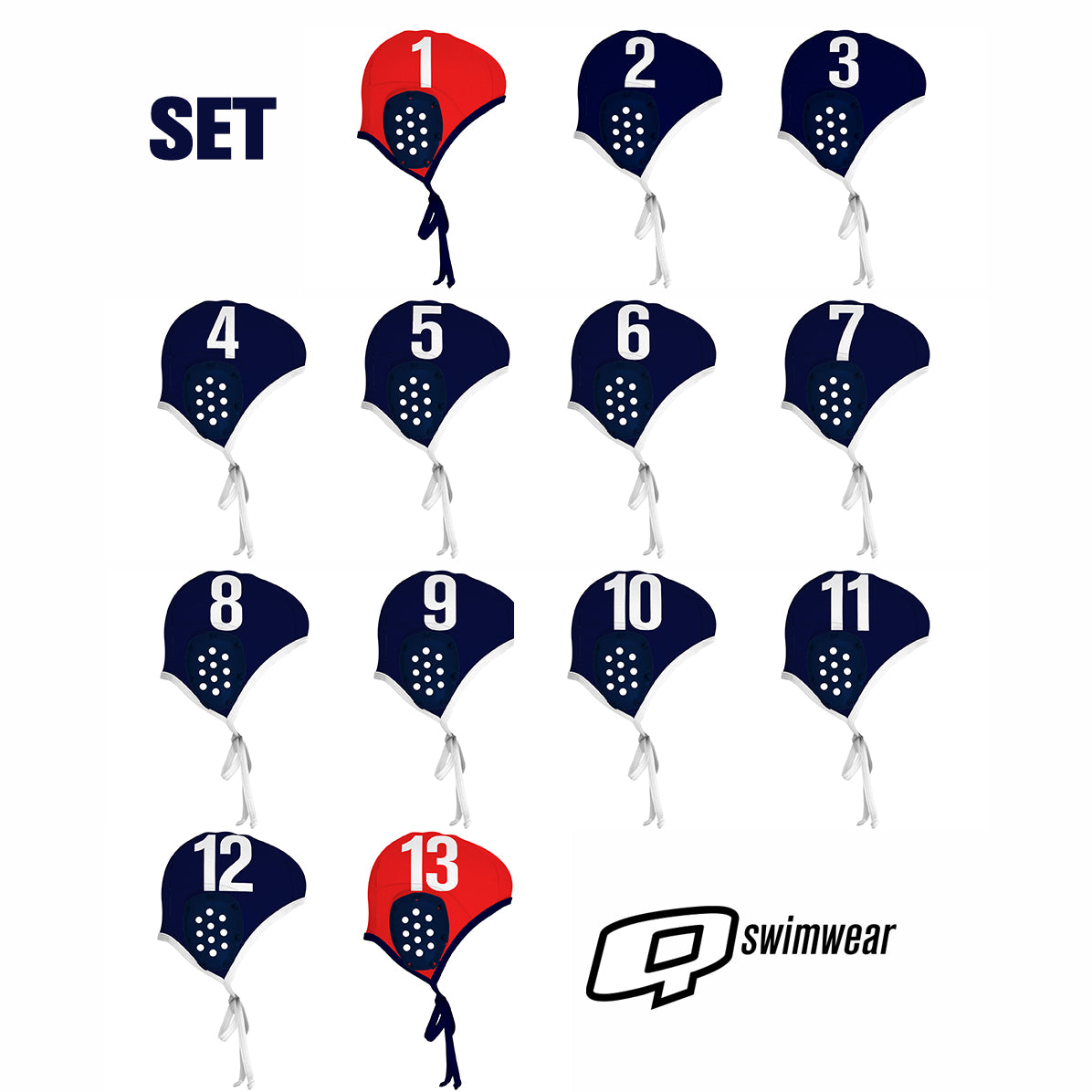 Waterpolo Navy Cap Set