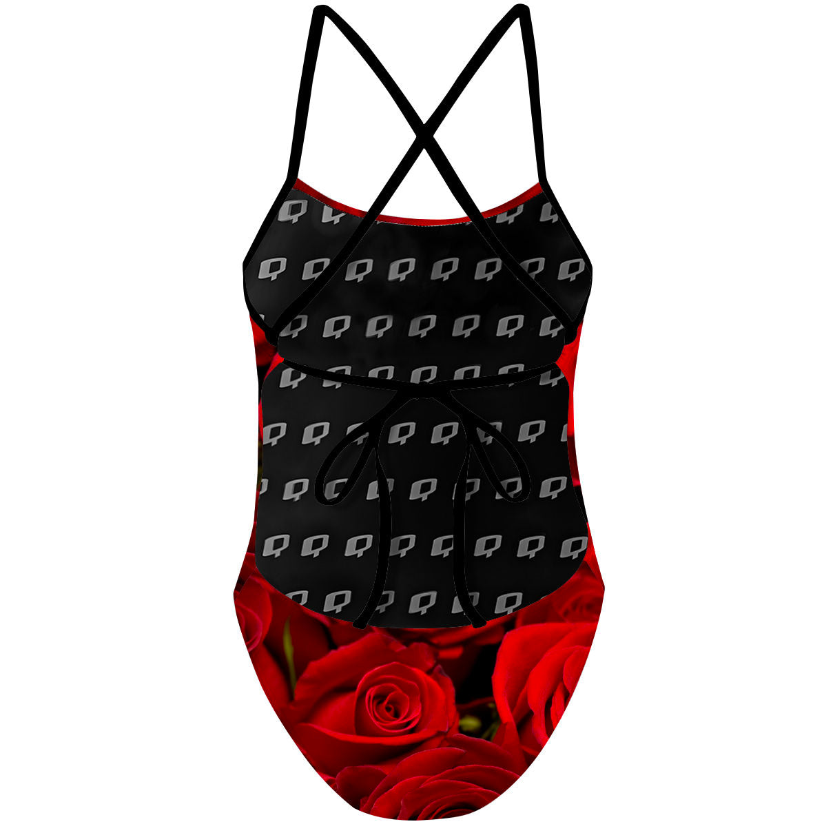Radiant Roses - Tieback One Piece Swimsuit