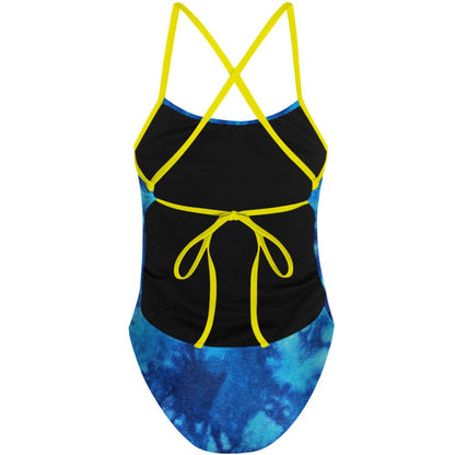 Tie Dye Blue - Tieback One Piece Swimsuit