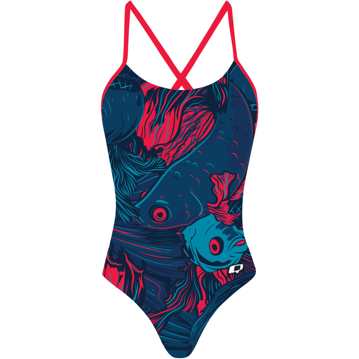 The Siamese Fighting Fish - Tieback One Piece Swimsuit