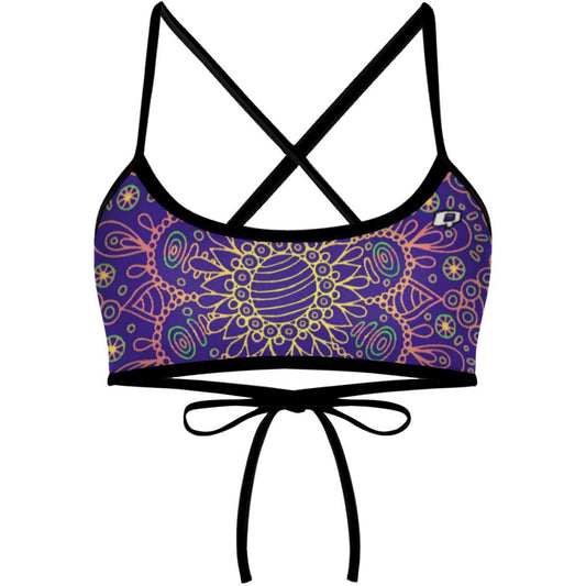 Purple Mandala  Ciara Tieback Bikini Top