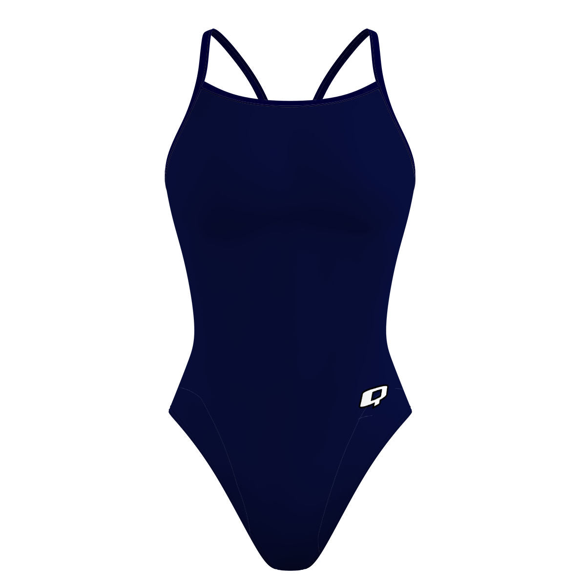 Solid Navy - Skinny Strap Swimsuit