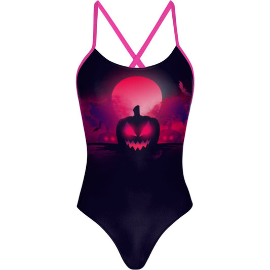 Pink Pumpkin - Tieback One Piece Swimsuit