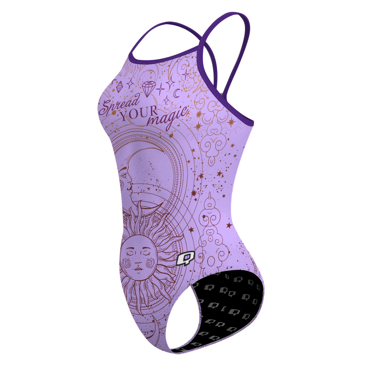 Purple Magic- Skinny Strap Swimsuit