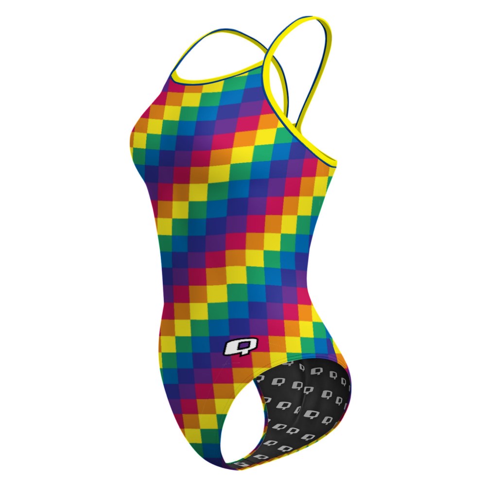 Mosaic Pride Skinny Strap Swimsuit