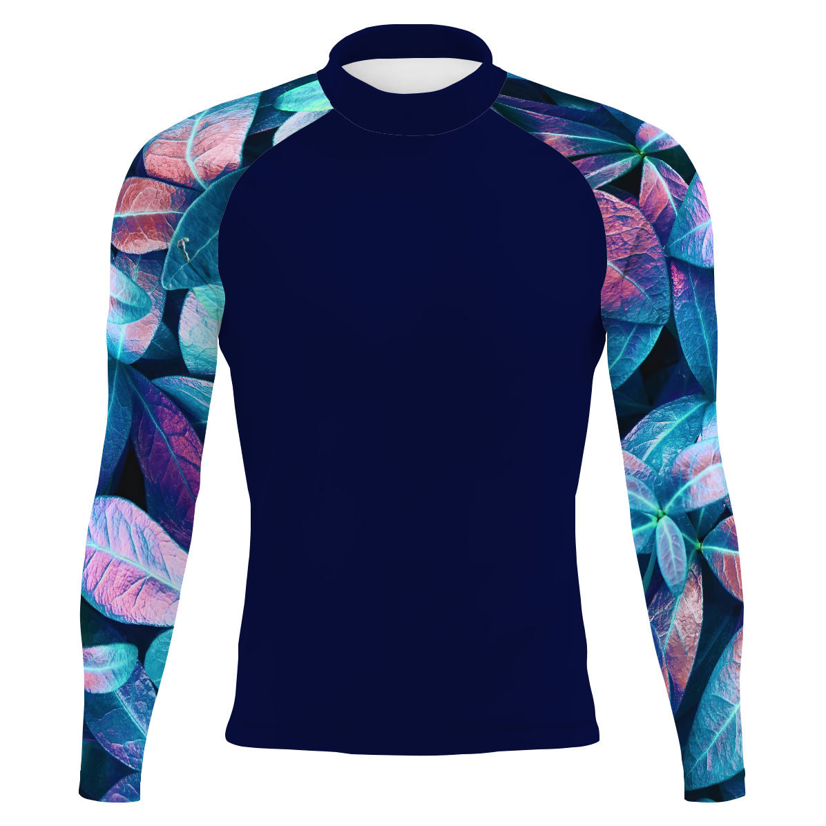 Neon Leaves - Men's Surf UPF50+ Long Sleeve Rash Guard