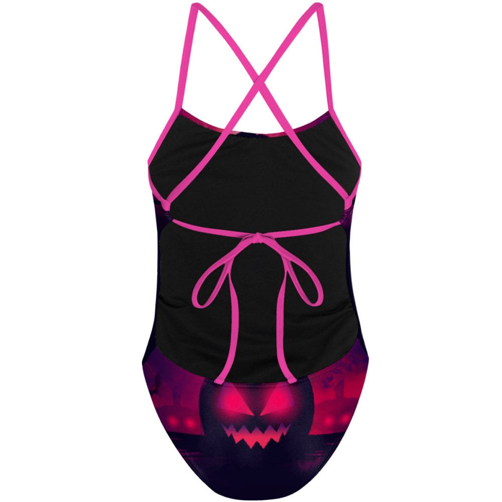 Pink Pumpkin - Tieback One Piece Swimsuit